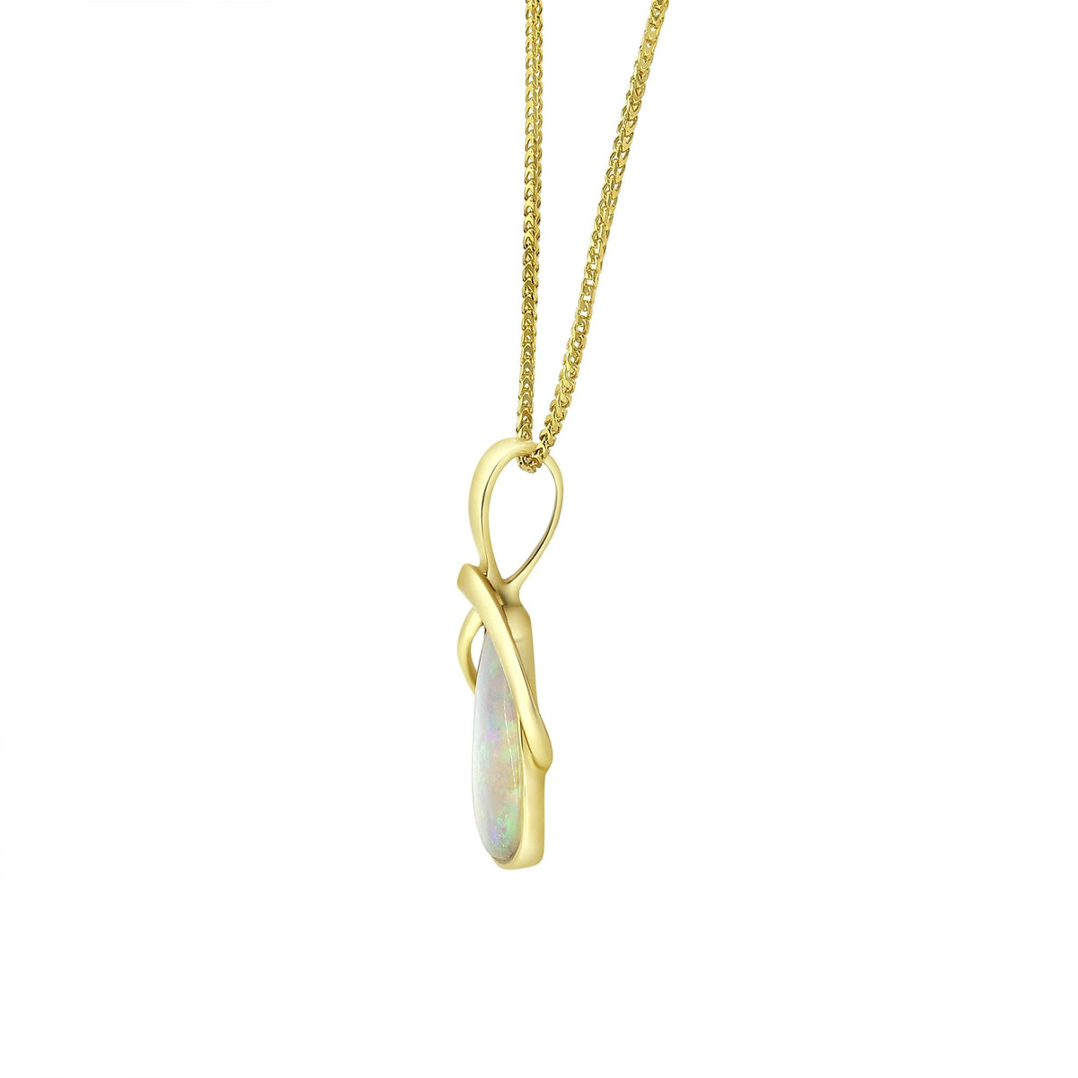 14ct yellow gold 2.77ct natural opal pendant