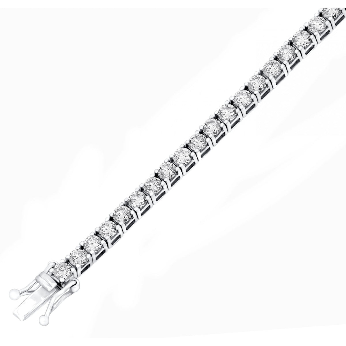 Lab grown platinum 5.00ct round diamond tennis bracelet