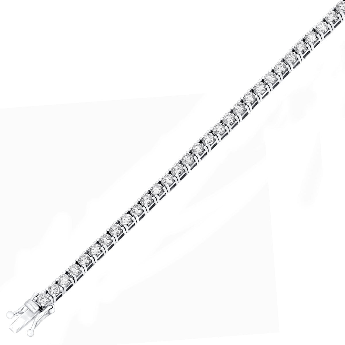 Lab grown platinum 5.00ct round diamond tennis bracelet