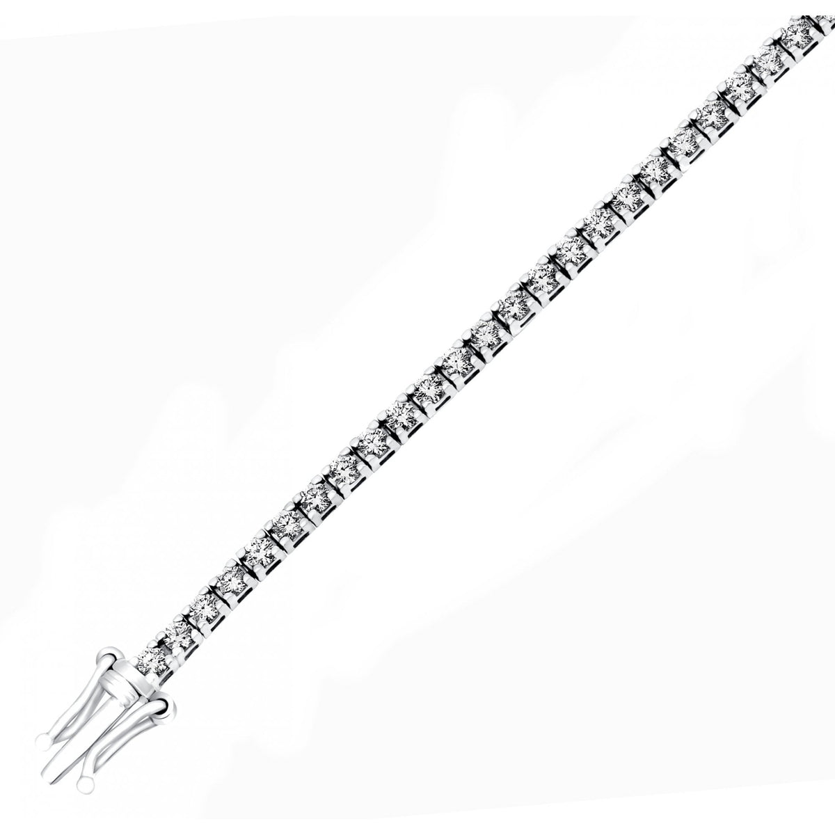 Lab grown platinum 2.00ct round diamond tennis bracelet