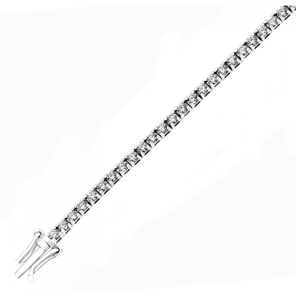 Lab grown platinum 2.00ct round diamond tennis bracelet
