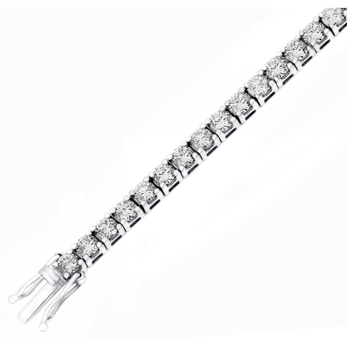 Lab grown platinum 7.00ct round diamond tennis bracelet