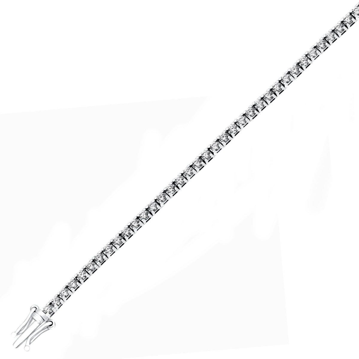 Lab grown platinum 2.00ct round diamond tennis bracelet