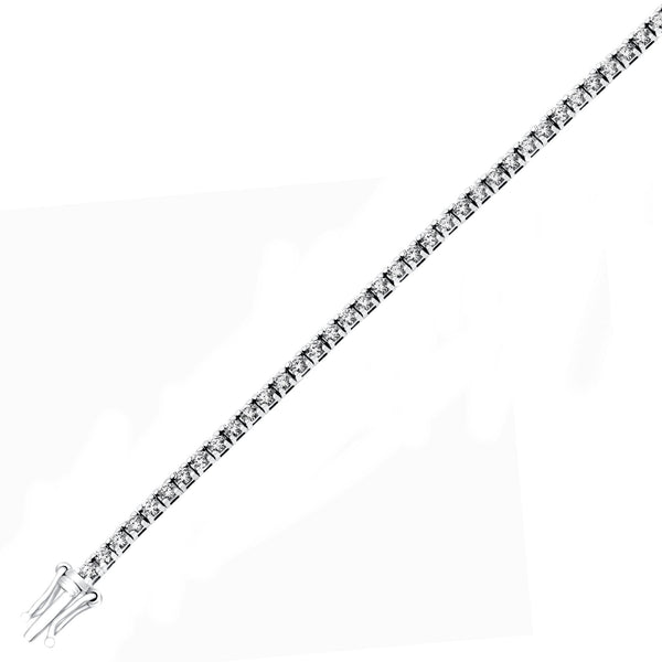 Lab grown platinum 2.00ct round diamond tennis bracelet