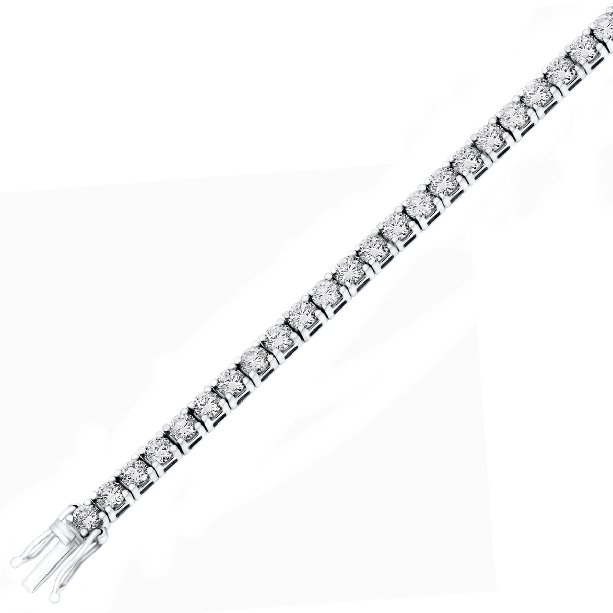 Lab grown platinum 7.00ct round diamond tennis bracelet