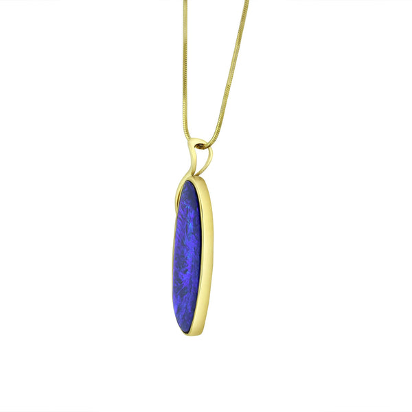 14ct yellow gold 7.80ct opal doublet pendant