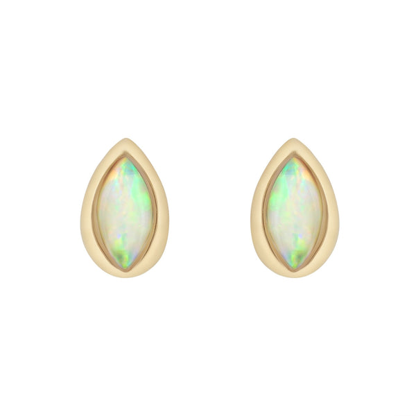 14ct rose gold 0.49ct nautral opal stud earrings