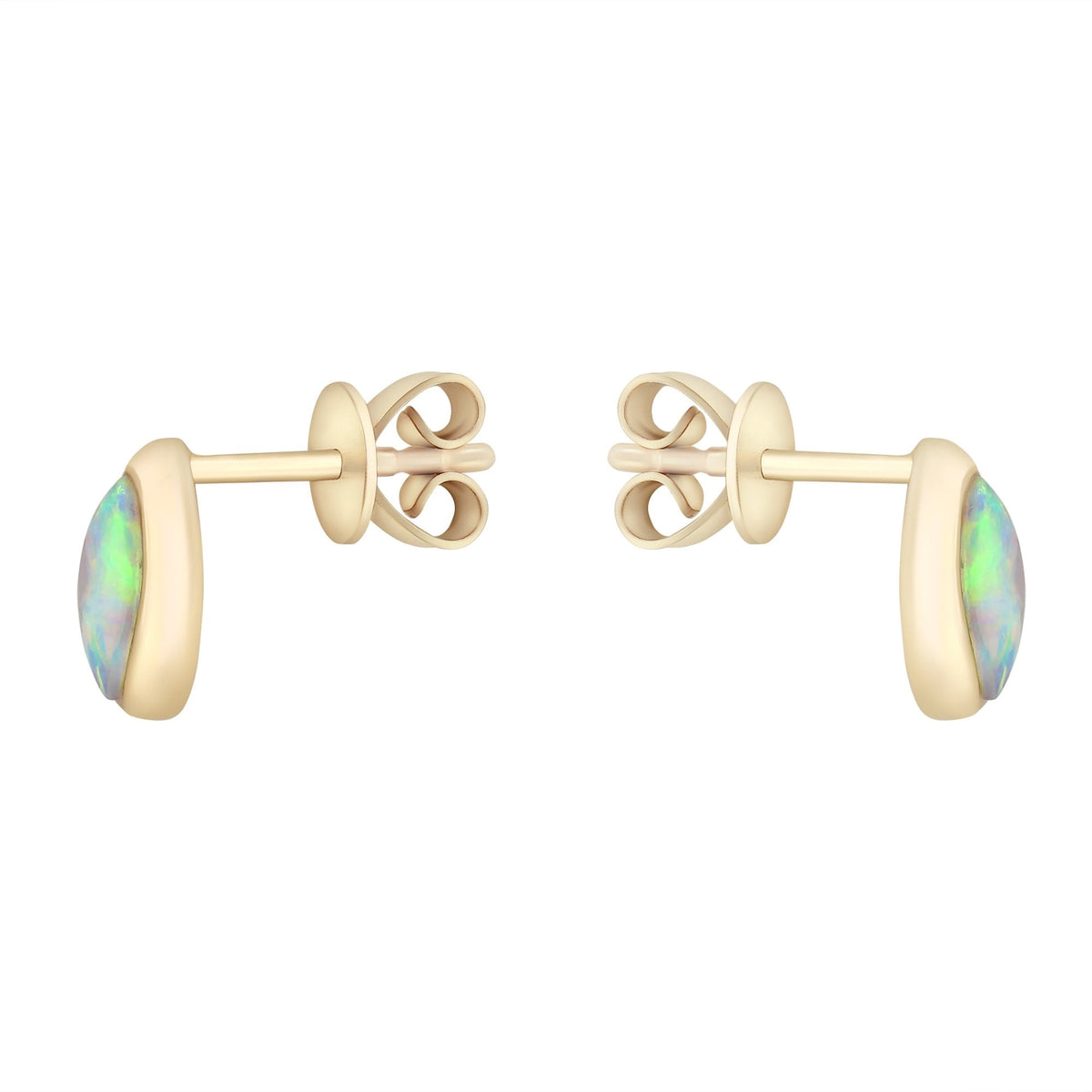14ct rose gold 0.49ct nautral opal stud earrings