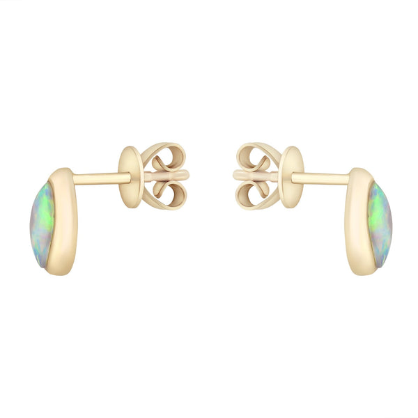 14ct rose gold 0.49ct nautral opal stud earrings