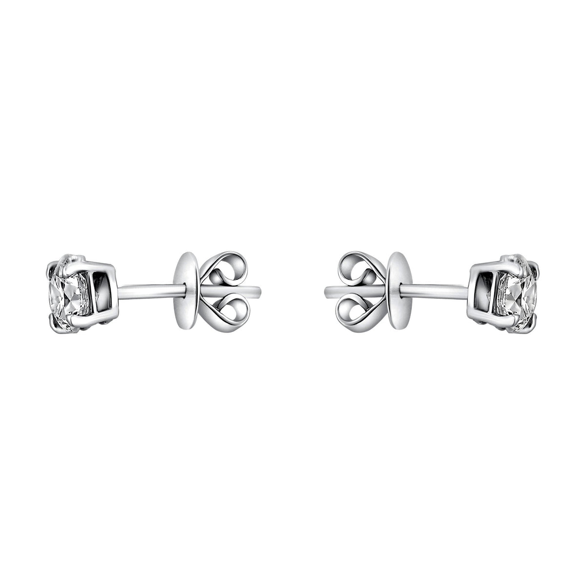 Lab grown platinum 1.10ct D VVS2 IGI round diamond earrings