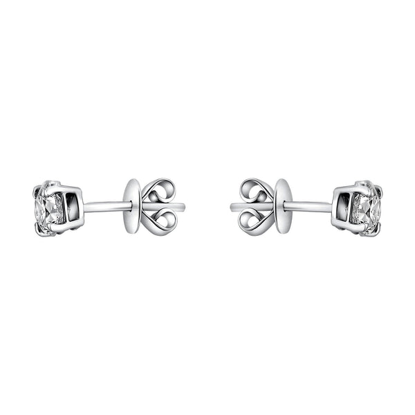 Lab grown platinum 1.10ct D VVS2 IGI round diamond earrings