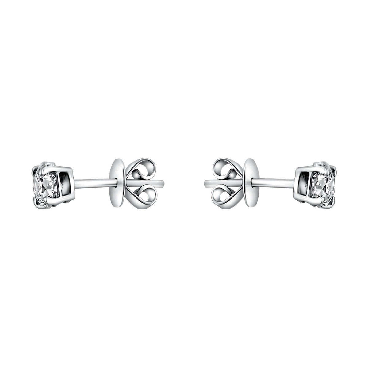 Lab grown platinum 0.88ct D VVS2 IGI round diamond earrings