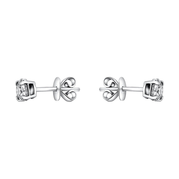 Lab grown platinum 0.88ct D VVS2 IGI round diamond earrings