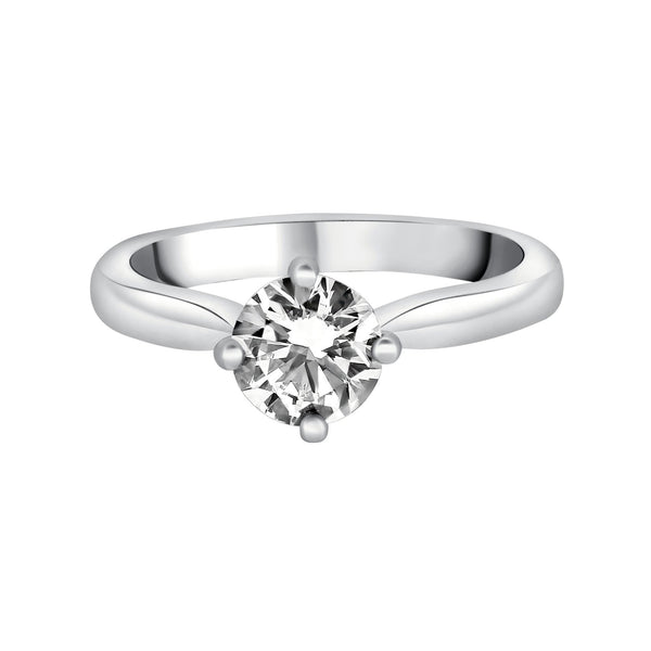 Platinum 1.01ct D VS2 EGL round brilliant cut diamond ring