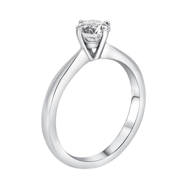 Platinum 0.50ct D VS2 GIA round brilliant cut diamond ring
