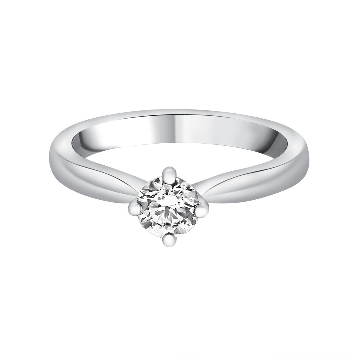 Platinum 0.50ct D VS2 GIA round brilliant cut diamond ring
