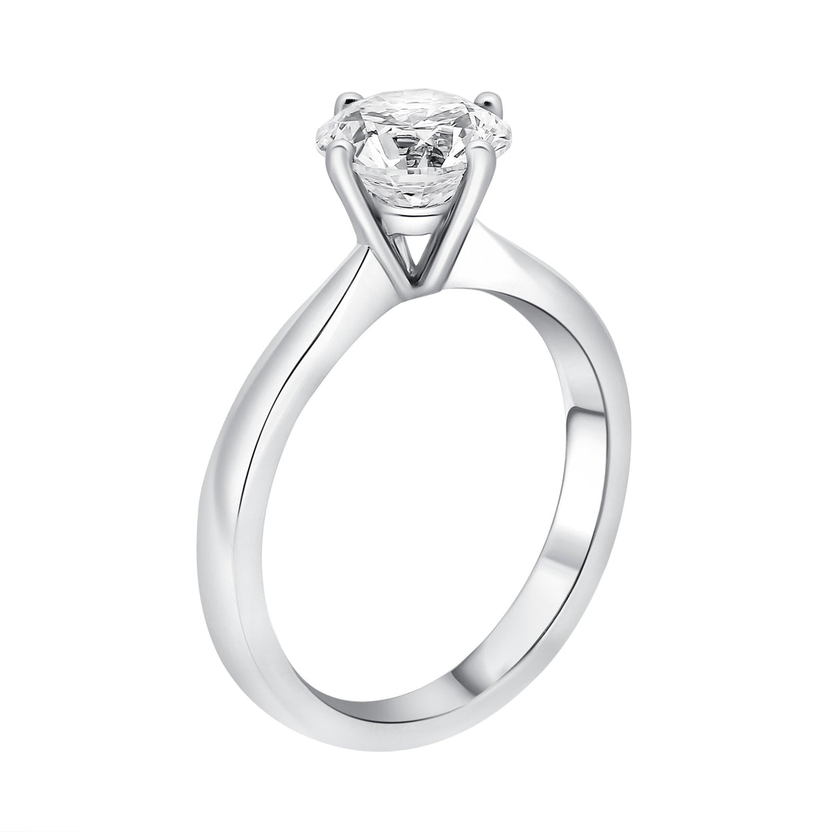 Platinum 1.04ct E SI1 GIA round brilliant cut diamond ring