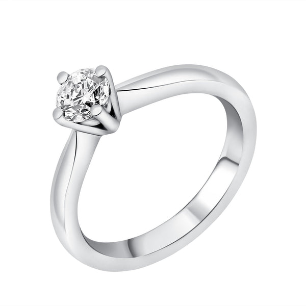 Platinum 0.60ct D SI1 EGL round brilliant cut diamond ring