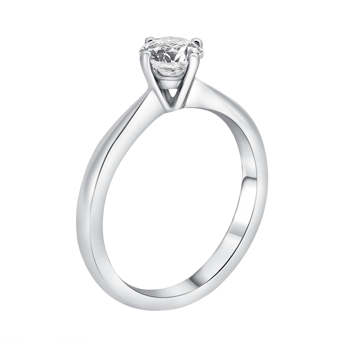 Platinum 0.40ct D VS2 GIA round brilliant cut diamond ring