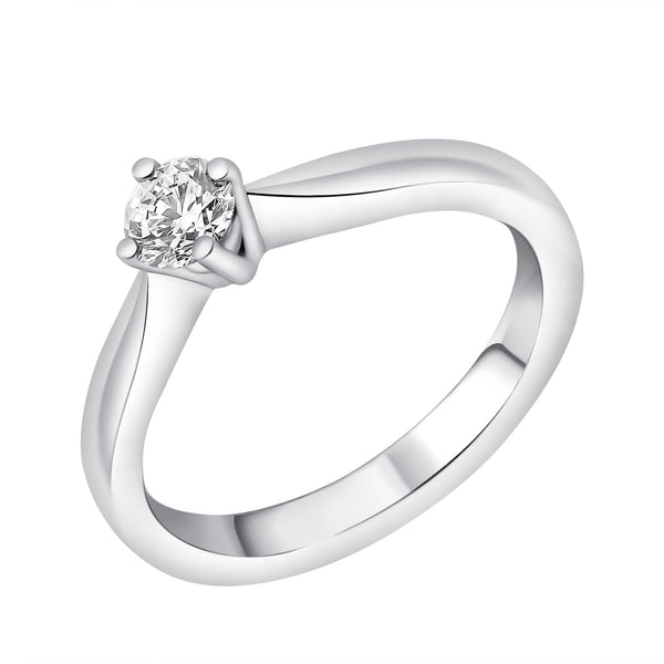 Platinum 0.33ct D VS1 GIA round brilliant cut diamond ring