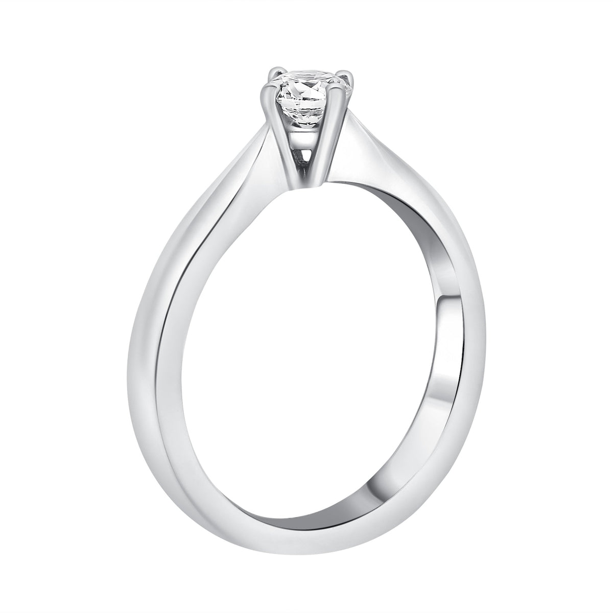 Platinum 0.33ct D VS1 GIA round brilliant cut diamond ring