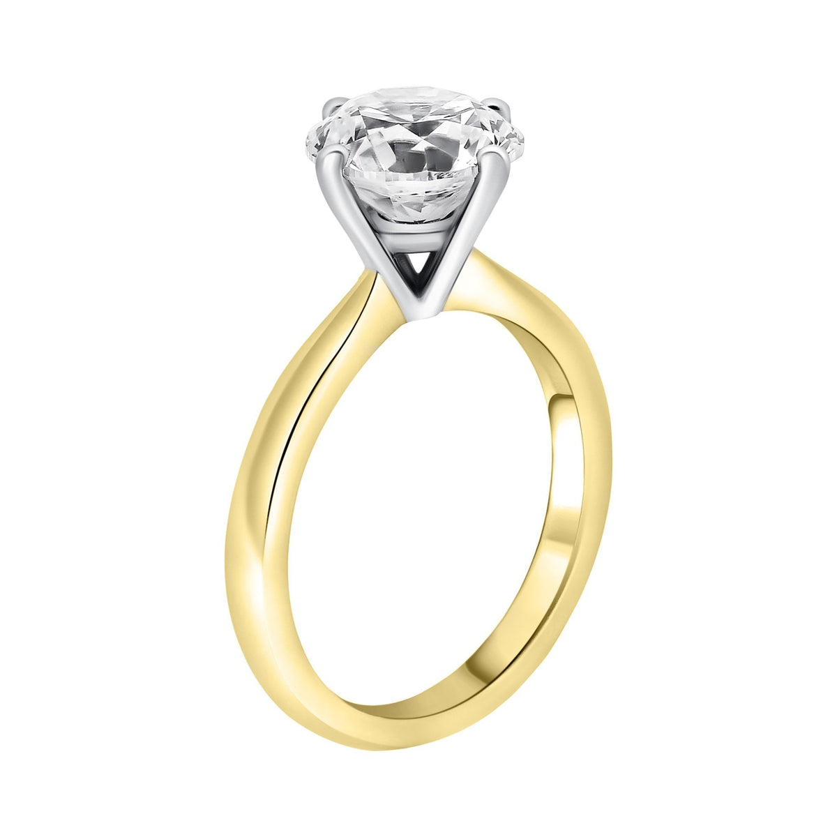 18ct yellow gold 1.21ct F SI1 GIA round brilliant diamond ring
