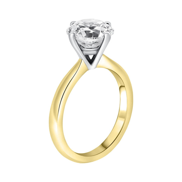 18ct yellow gold 1.21ct F SI1 GIA round brilliant diamond ring