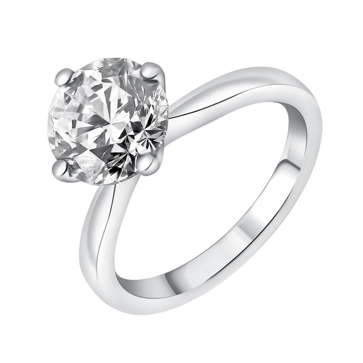 Platinum 2.11ct G VS1 GIA round brilliant cut diamond ring