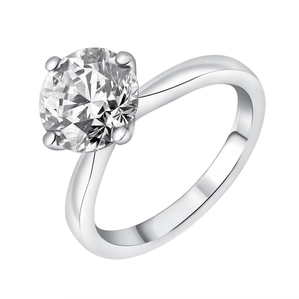 Platinum 2.06ct E SI2 EGL round brilliant cut diamond ring