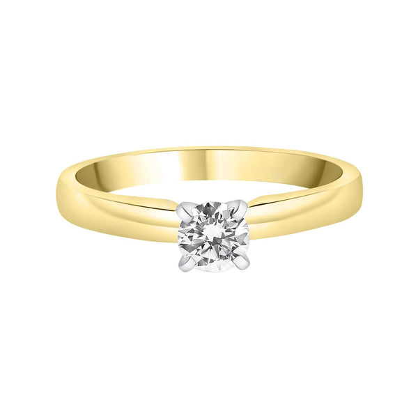 18ct yellow gold 0.30ct E VS1 GIA round brilliant diamond ring