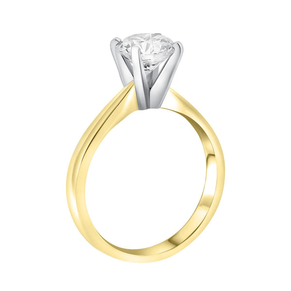 18ct yellow gold 1.40ct round brilliant cut diamond ring