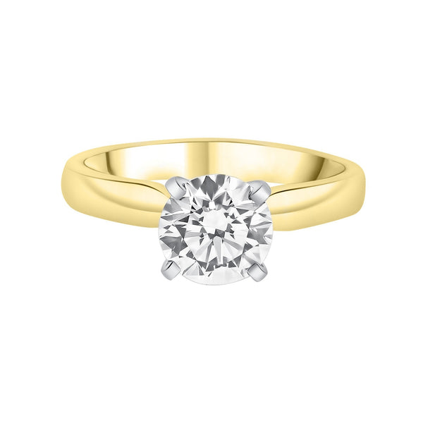 18ct yellow gold 1.40ct round brilliant cut diamond ring