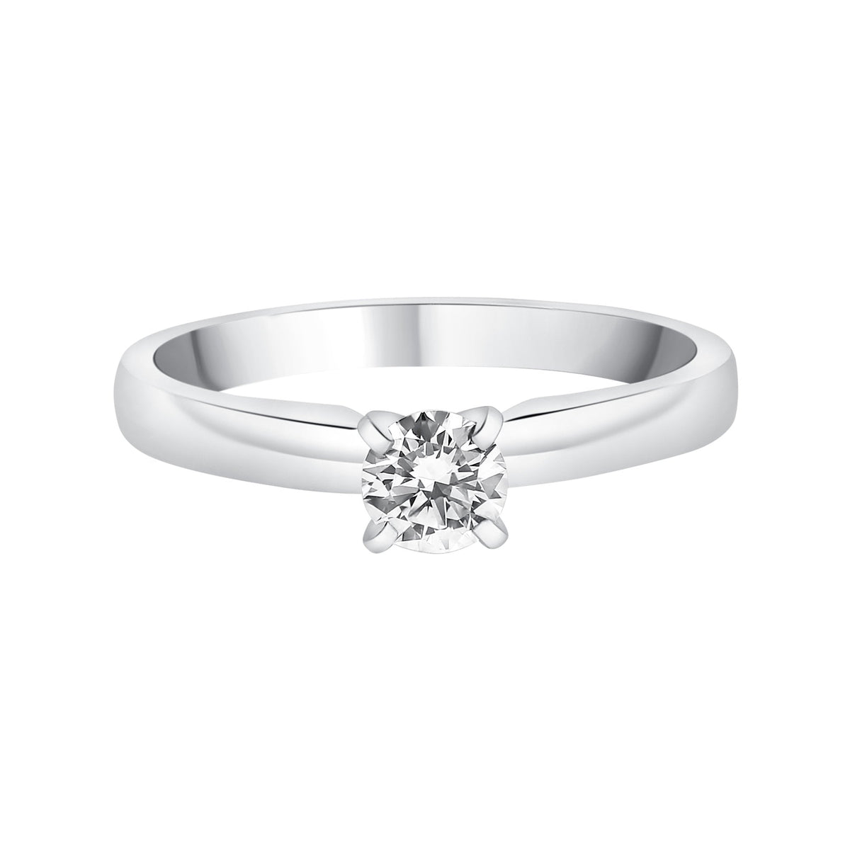 Platinum 0.30ct E VS2 GIA round brilliant cut diamond ring