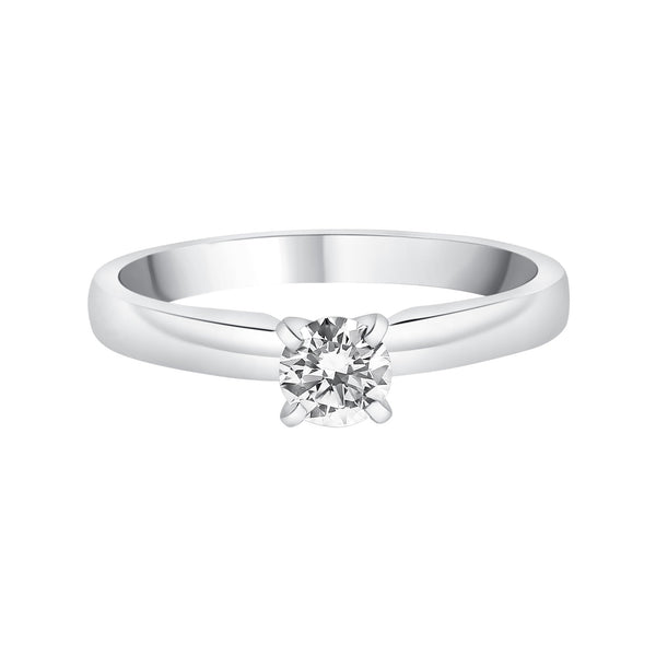 Platinum 0.30ct E VS2 GIA round brilliant cut diamond ring