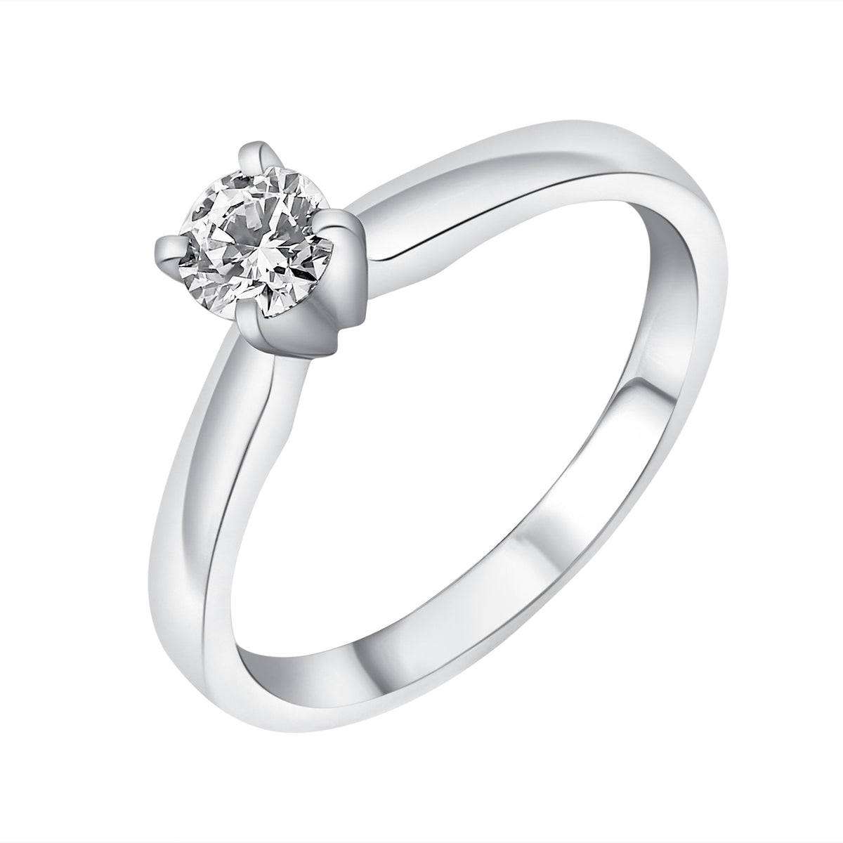 Platinum 0.30ct E VS2 GIA round brilliant cut diamond ring