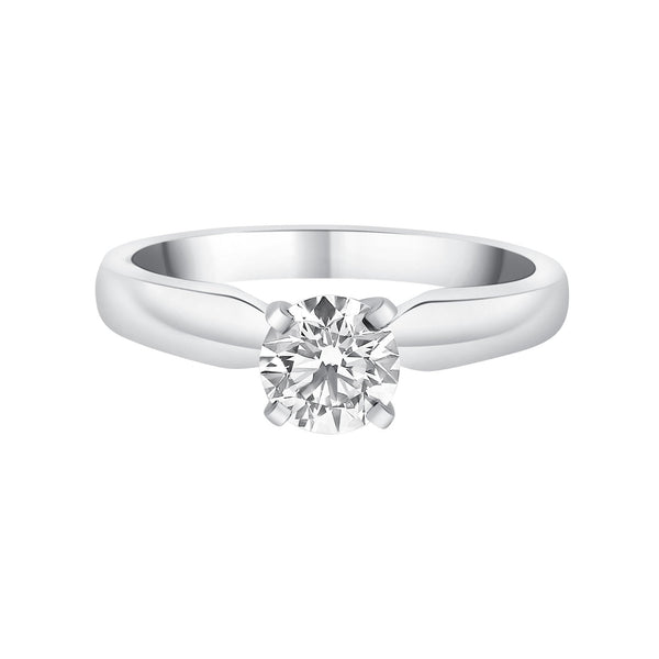 Platinum 0.72ct E VS2 GIA round brilliant cut diamond ring