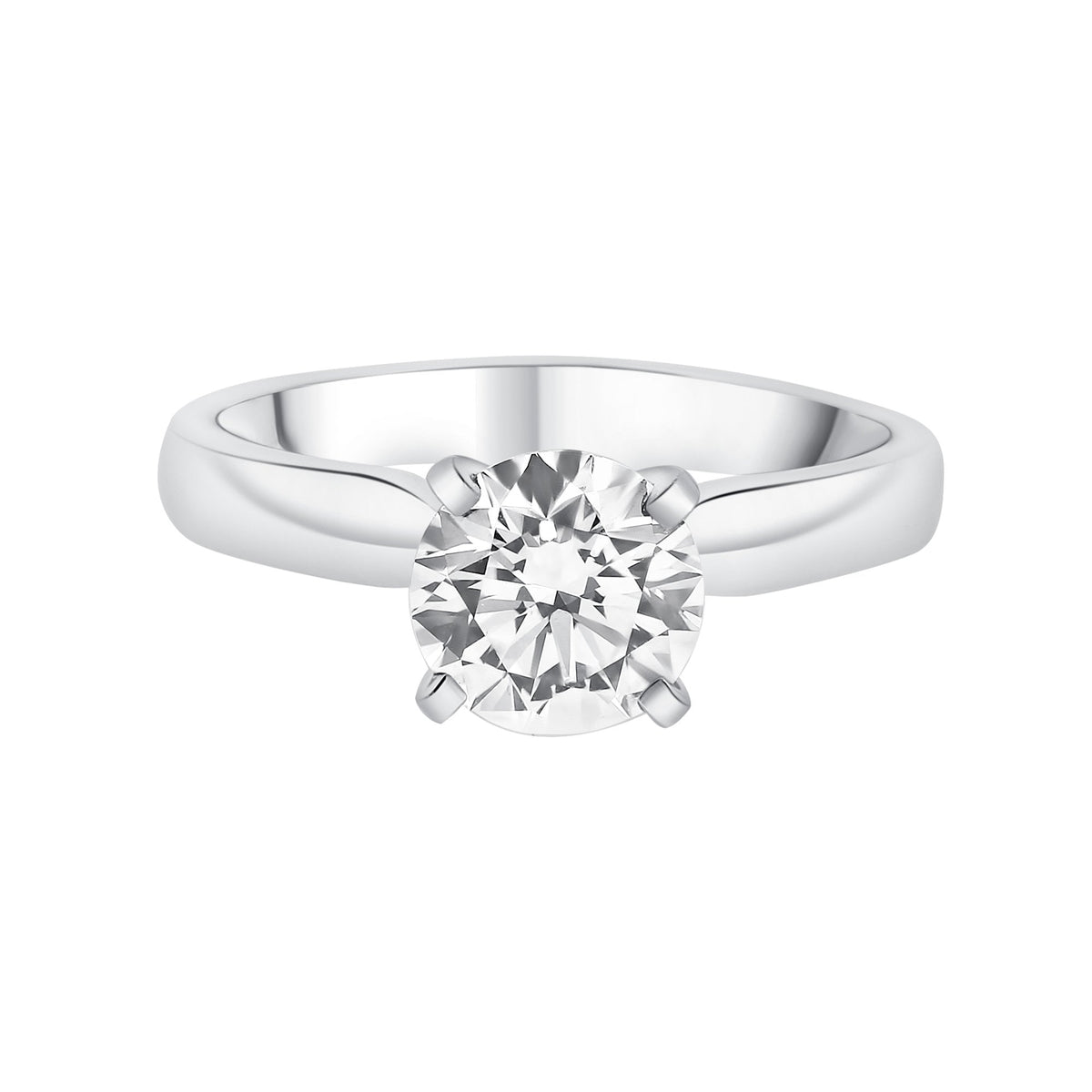Platinum 1.50ct E SI1 GIA round brilliant diamond ring
