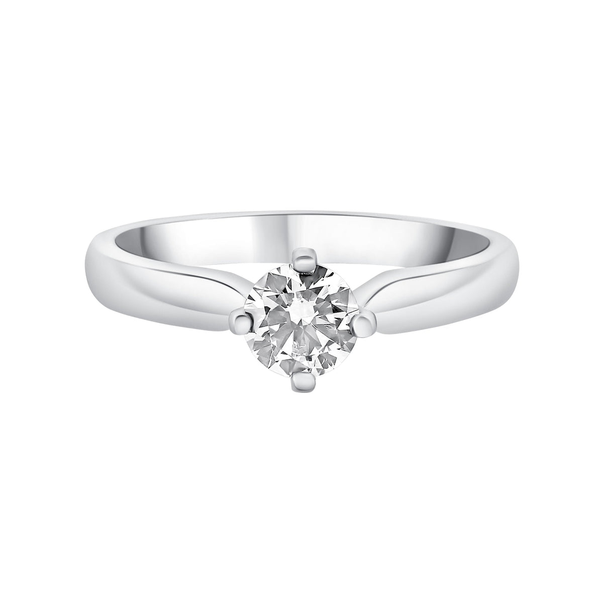 Platinum 0.50ct D SI1 EGL round brilliant cut diamond ring