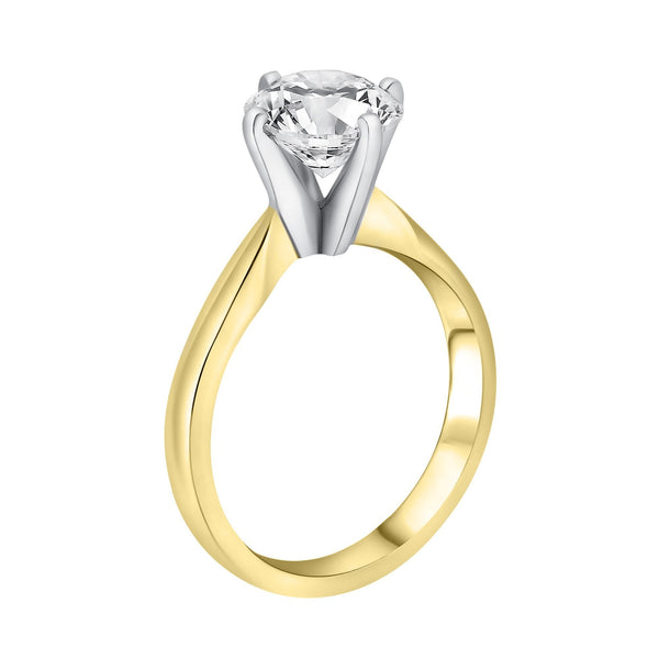 18ct yellow gold 1.50ct H VS2 GIA round brilliant diamond ring