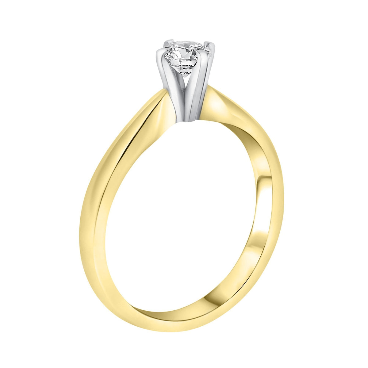 18ct yellow gold 0.70ct D VS2 GIA round brilliant diamond ring
