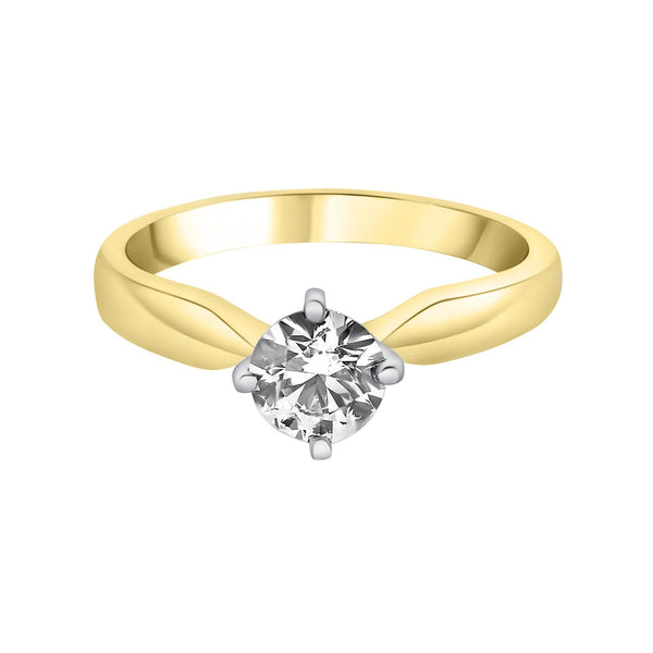 18ct yellow gold 0.70ct D VS2 GIA round brilliant diamond ring