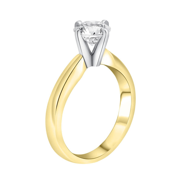 18ct yellow gold 1.04ct E SI1 GIA round brilliant diamond ring