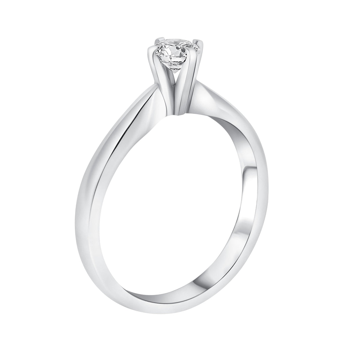 Platinum 0.60ct D VS2 EGL round brilliant cut diamond ring