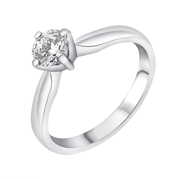 Platinum 0.60ct E VS2 GIA round brilliant cut diamond ring