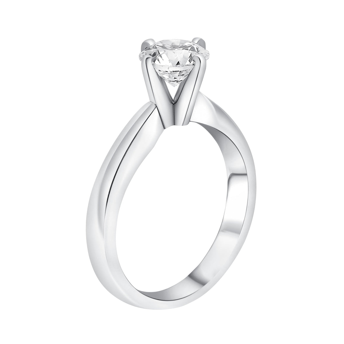 Platinum 0.80ct E VS2 GIA round brilliant cut diamond ring
