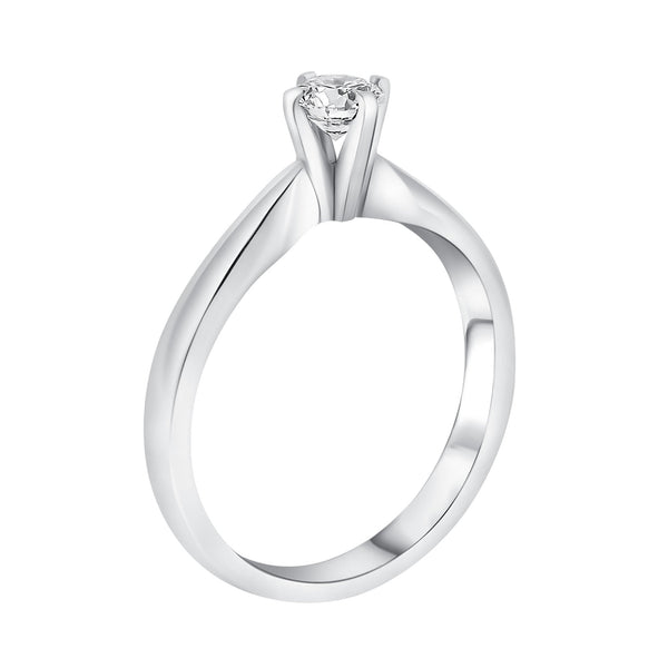 Platinum 0.63ct D SI1 EGL round brilliant cut diamond ring
