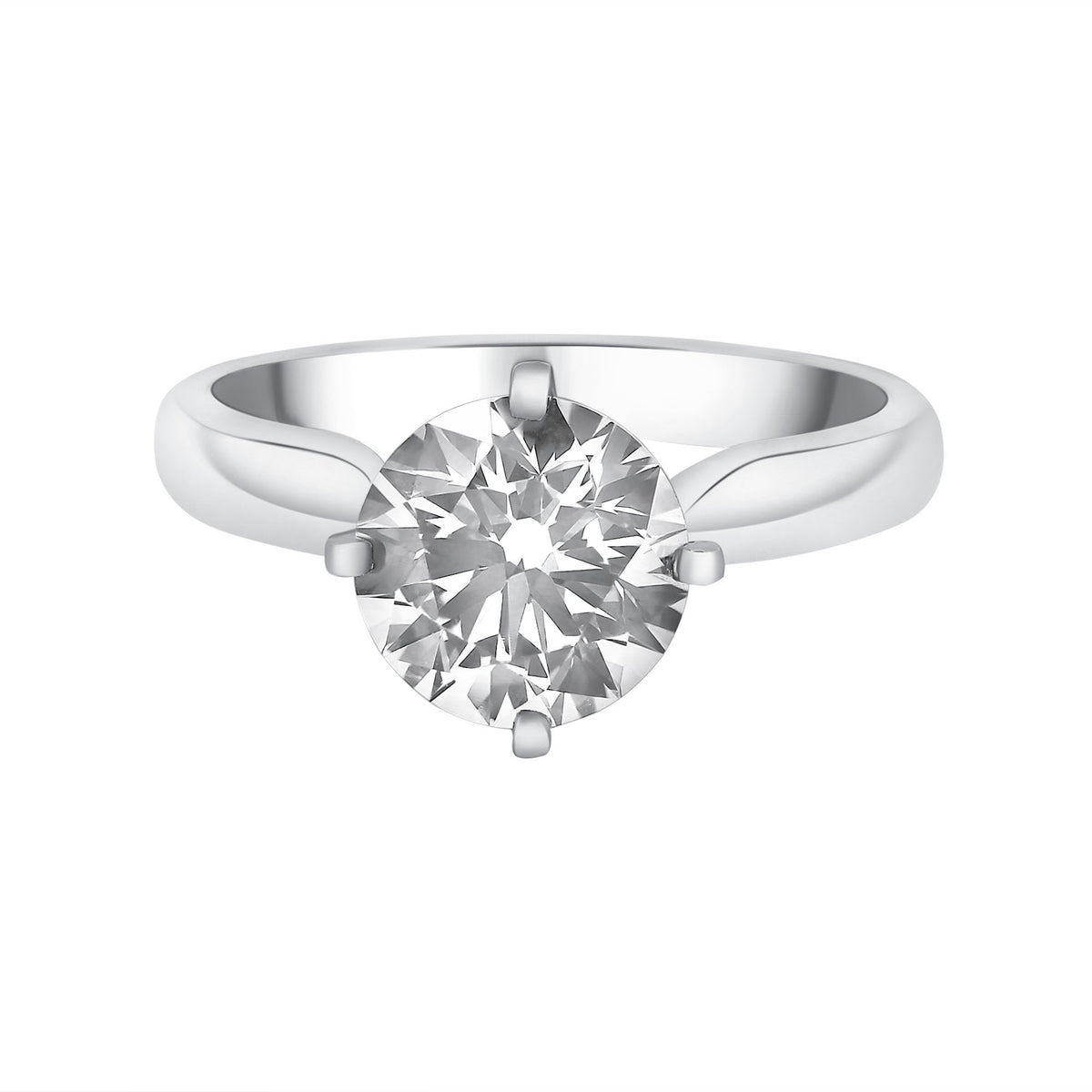 Platinum 2.01ct H VS2 GIA round brilliant cut diamond ring