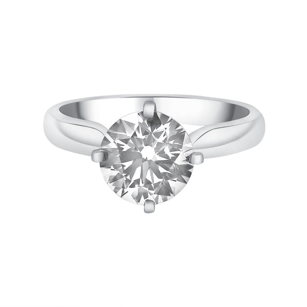 Platinum 2.01ct H VS2 GIA round brilliant cut diamond ring