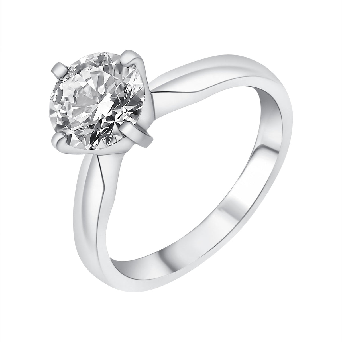 Platinum 1.51ct E SI1 GIA round brilliant diamond ring