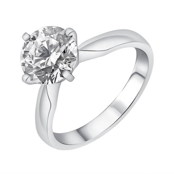 Platinum 1.72ct J VVS2 GIA round brilliant cut diamond ring